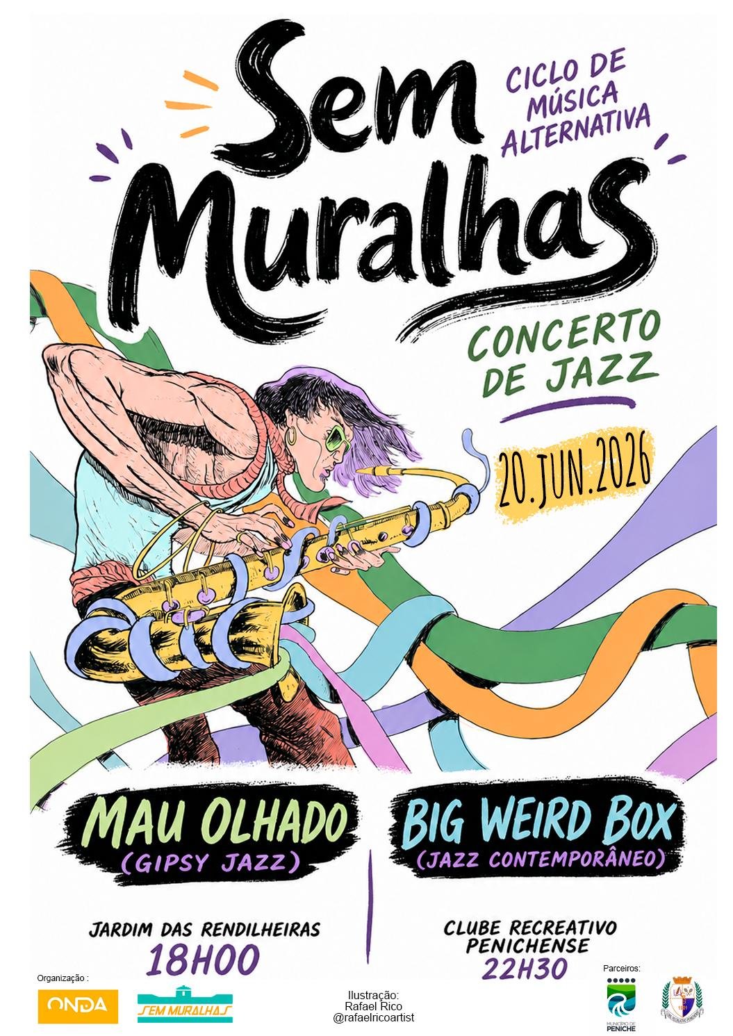 cartaz evento de música em Peniche