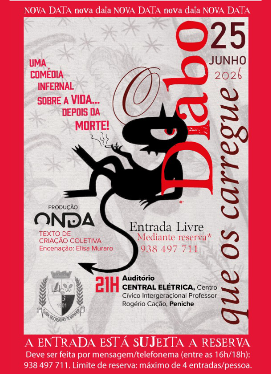 Cartaz Teatro Onda em Peniche