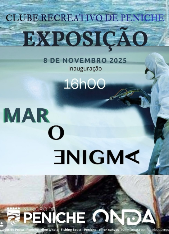 Cartaz de exposição Mar o Enigma em Peniche